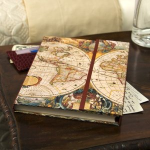 Old World Map Journal with Magnetic Flap 8.25 x 6.5