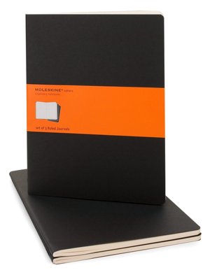 Moleskine Cahier Black Extra Large Ruled Journal, Set of 3