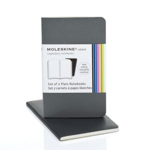 Moleskine Volant Extra Small Plain Notebook, Slate/Gray Set of 2