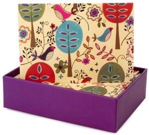 Birds and Trees Note Cards Set of 14