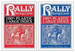 100% Plastic Large Index Rally Playing Cards