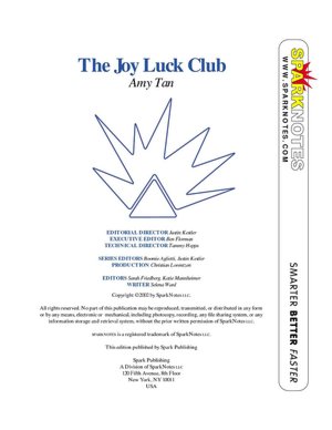 The Joy Luck Club (SparkNotes Literature Guide)