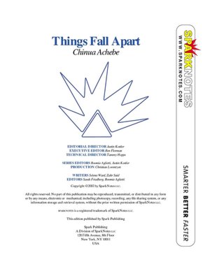 Things Fall Apart (SparkNotes Literature Guide Series)