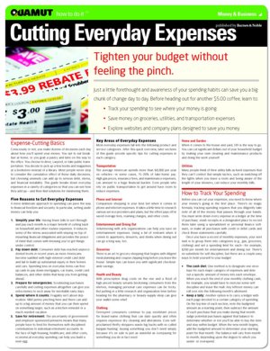 Cutting Everyday Expenses (Quamut)