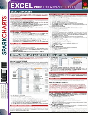 Microsoft Excel 2003 for Advanced Users (SparkCharts)