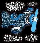 Bling Stickers-Blue Plane by Jolees: Product Image