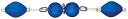 Beyond Beautiful Bead Strands-Acrylic 3 Strand/Bright Blue-30" by Cousin: Product Image