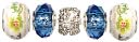 Trinkettes Glass & Metal Beads 5/Pkg-Blue Crystal by Cousin: Product Image
