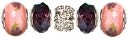 Trinkettes Glass & Metal Beads 5/Pkg-Purple Crystal by Cousin: Product Image