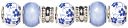 Trinkettes Glass & Metal Beads 7/Pkg-Blue Flowers by Cousin: Product Image