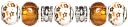 Trinkettes Glass & Metal Beads 7/Pkg-Orange Flowers by Cousin: Product Image