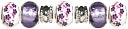 Trinkettes Glass & Metal Beads 7/Pkg-Purple Flowers by Cousin: Product Image