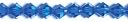Crystazzi Crystal Beads 4mm Bicone 34/Pkg-Sapphire by Cousin: Product Image