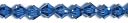 Crystazzi Crystal Beads 4mm Bicone 34/Pkg-Dark Sapphire by Cousin: Product Image