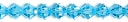 Crystazzi Crystal Beads 6mm Bicone 18/Pkg-Aqua by Cousin: Product Image