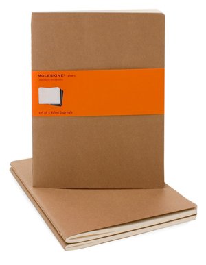 Moleskine Cahier Kraft Extra Large Ruled Journal, Set of 3