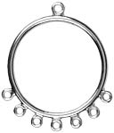 Bits & Pieces Ear Hoop W/Loops 4/Pkg-Silver by Cousin: Product Image