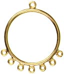 Bits & Pieces Ear Hoop W/ Loops 4/Pkg-Gold by Cousin: Product Image