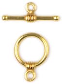 Bits & Pieces Small Round Toggle 8/Pkg-Gold by Cousin: Product Image