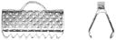 Bits & Pieces Wide Ribbon Clamp 80/Pkg-Silver by Cousin: Product Image