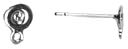 Bits & Pieces 4mm Post With Loop 120/Pkg-Stainless Steel by Cousin: Product Image