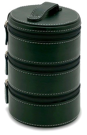 Black 3 Tier Round Accessory Case