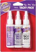 Aleene's Try Me Size Tacky Packs .66 Ounce 3/Pkg-Fast Grab, Quick Dry & Clear Gel by Duncan: Product Image