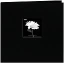 Book Cloth Cover Postbound Album With Window 12"X12"-Black by Pioneer: Product Image
