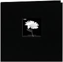 Book Cloth Cover Postbound Album With Window 8"X8"-Black by Pioneer: Product Image