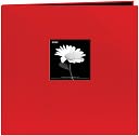 Book Cloth Cover Postbound Album With Window 8"X8"-Red by Pioneer: Product Image