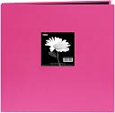 Book Cloth Cover Postbound Album With Window 12"X12"-Bright Pink by Pioneer: Product Image