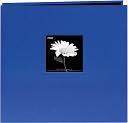 Book Cloth Cover Postbound Album With Window 8"X8"-Cobalt Blue by Pioneer: Product Image