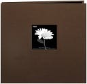 Book Cloth Cover Postbound Album With Window 12"X12"-Brown by Pioneer: Product Image