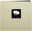 Book Cloth Cover Postbound Album With Window 8"X8"-Biscott Beige by Pioneer: Product Image