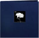 Book Cloth Cover Postbound Album With Window 8"X8"-Regal Navy by Pioneer: Product Image