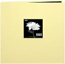 Book Cloth Cover Postbound Album With Window 12"X12"-Soft Yellow by Pioneer: Product Image