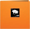 Book Cloth Cover Postbound Album With Window 12"X12"-Orange by Pioneer: Product Image