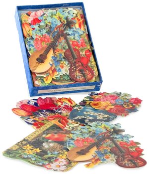 Box Card Large Assorted Ephemera set of 24 5x7