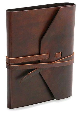 Rustic Brown Italian Leather Journal with Tie 5