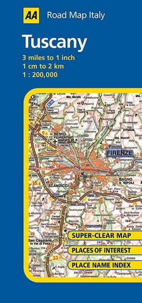 AA Road Map Italy: Tuscany