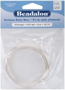 German Style Round Wire 20 Gauge 19.7 Feet/Pkg-Silver by Beadalon: Product Image