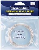 German Style Round Wire 24 Gauge 37.4 Feet/Pkg-Silver by Beadalon: Product Image