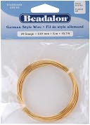 German Style Round Wire 20 Gauge 19.7 Feet/Pkg-Gold by Beadalon: Product Image