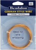 German Style Round Wire 24 Gauge 37.4 Feet/Pkg-Gold by Beadalon: Product Image