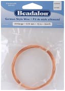 German Style Round Wire 24 Gauge 39 Feet/Pkg-Copper by Beadalon: Product Image