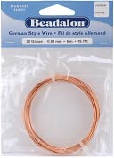 German Style Round Wire 20 Gauge 19.7 Feet/Pkg-Copper by Beadalon: Product Image