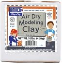 Air Dry Modeling Clay 10 Pounds-Gray by AMACO: Product Image