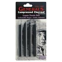Compressed Charcoal Sticks 4/Pkg-Black - Soft Assorted by General Pencil: Product Image