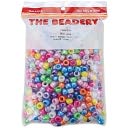 Pony Beads 6x9mm 900/Pkg-Pearl Multi by Beadery: Product Image