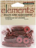 Elements Old World Assorted Beads 18 Grams/Pkg-Antique Cinnabar by Beadery: Product Image